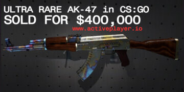 ultra rare ak-47 in cs go sold for 400k us dollar