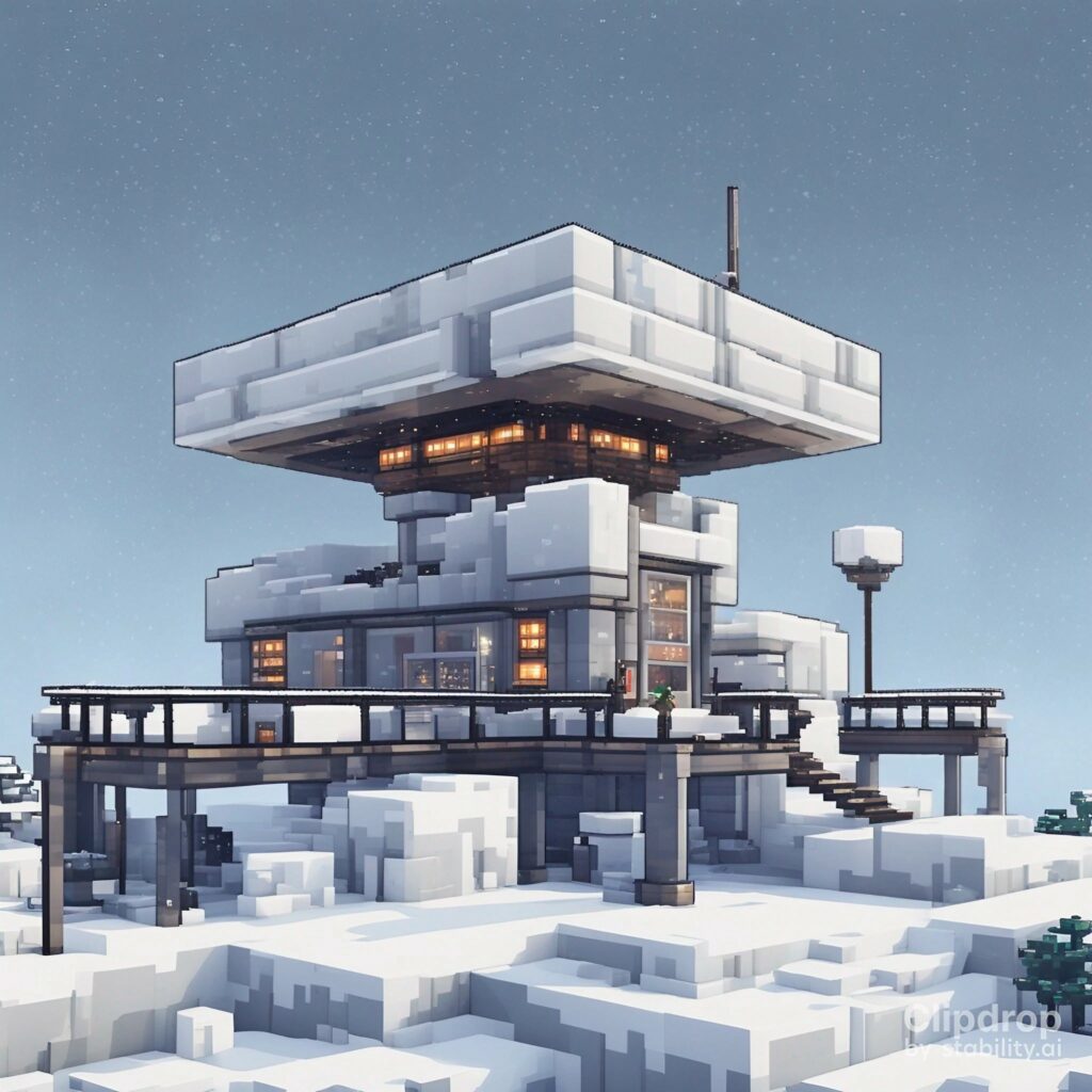 Futturistic Minecraft Building Ideas Arctic Facility