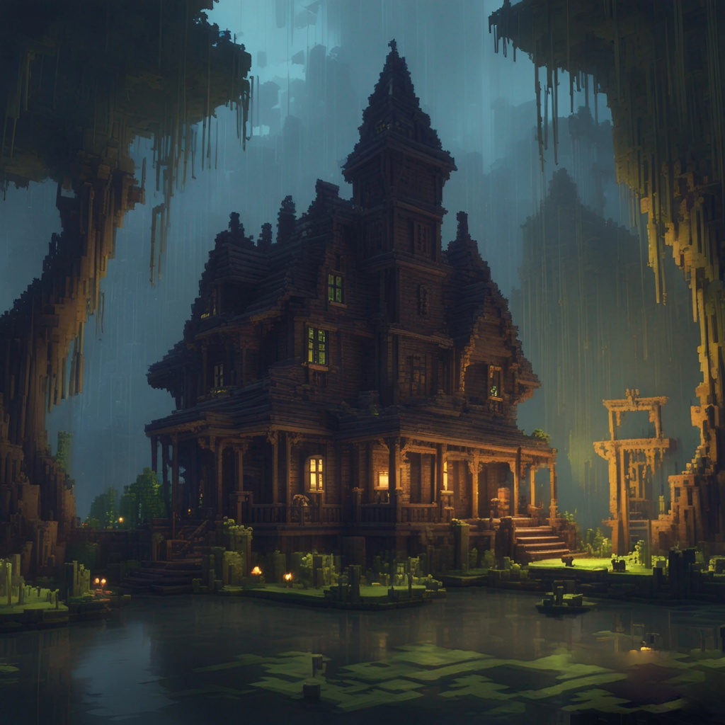 Futuristic Minecraft Building Ideas Haunted Mansion - 1