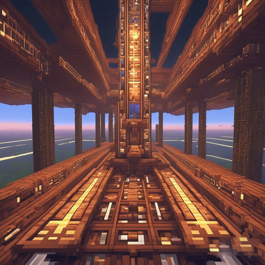 Futturistic-Minecraft-Building-Ideas-Space-Elevator