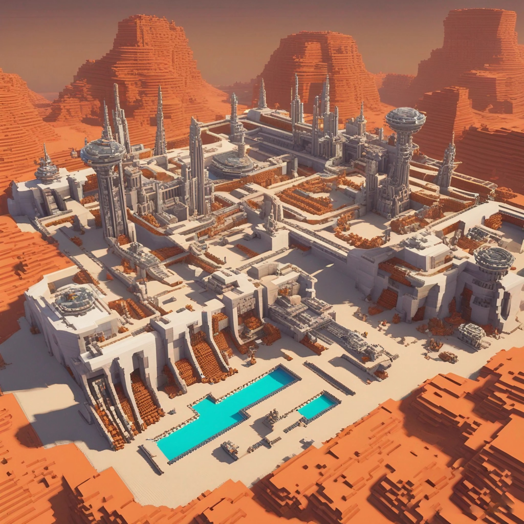 Futturistic Minecraft Building Ideas SpacePort 1