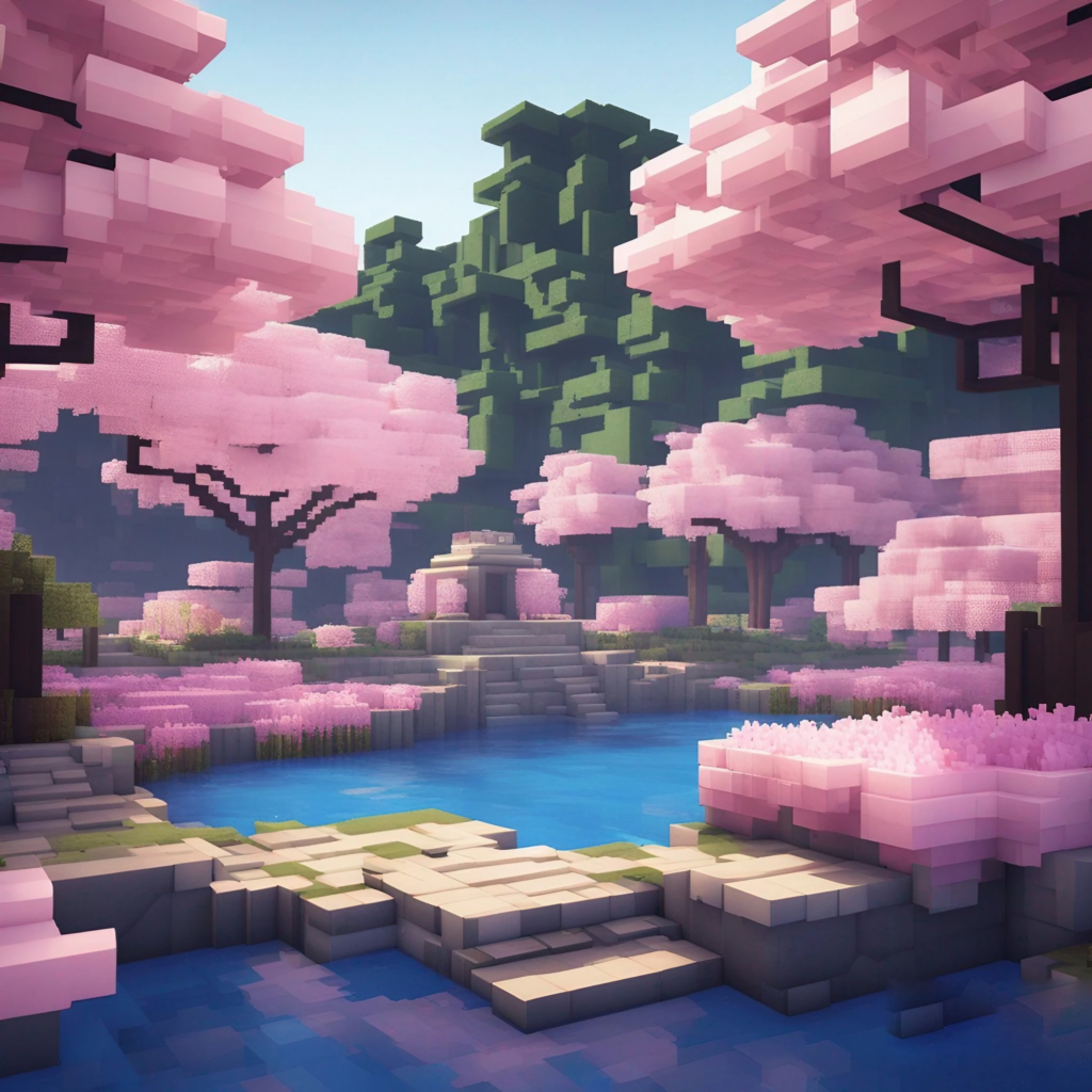 cute minecraft build pink idea minecraft pink lover in 2023
