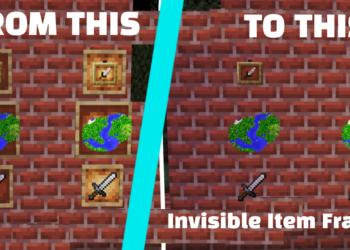 Invisible Item Frames in Minecraft